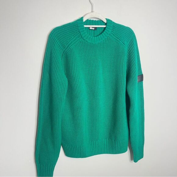 $395 The Kooples Green crew neck knit Sweater NWT - Picture 11 of 13